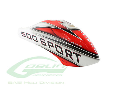 Canomod Airbrush Canopy White/Red - Goblin 500 : H0625-S