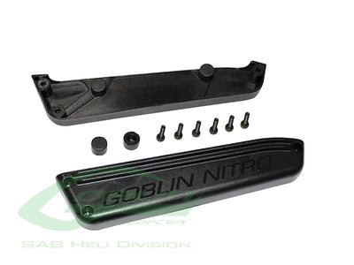 Plastic Fuel Tank Support Black - Goblin Black Nitro