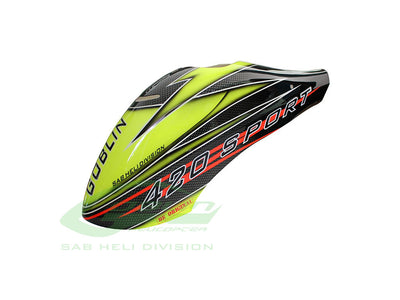 Canomod Airbrush Canopy SAB Yellow/Black - Goblin 420 Sport