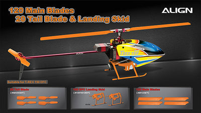 Align T-Rex 150 Landing Skid- Orange : H15F001XOT