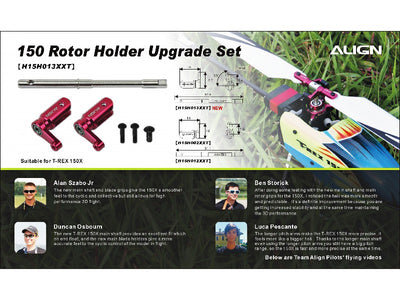 Align T-Rex 150 Main Rotor Holder Upgrade Set : H15H013XXT