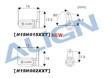 150 Main Rotor Holder - Align - T-Rex 150/150X : H15H015XXT