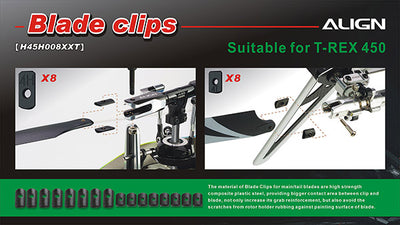 Align T-Rex 450 Blade Clips : H45H008XXT