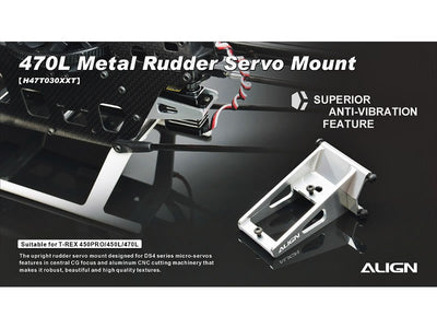 Align T-Rex 470L Metal Rudder Servo Mount : H47T030XXT