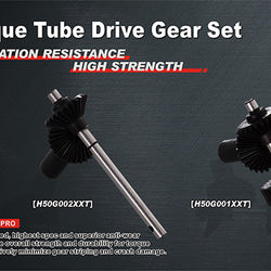 Align Torque Tube Rear Drive Gear Set (Black) - T-Rex 500E : H50G002XXT