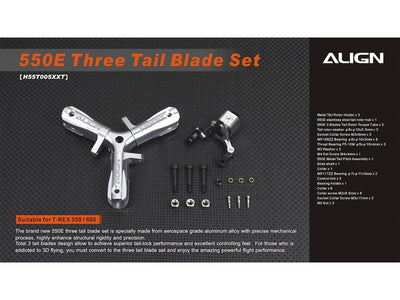 Align T-Rex 550E/600 Three Tail Blade Set : H55T005XXT