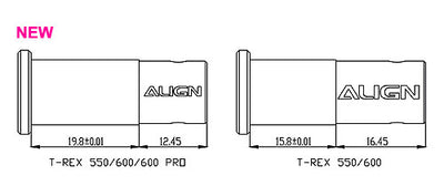 Align 180T M0.6 Autorotation Tail Drive Gear set - Black : H60020AAT