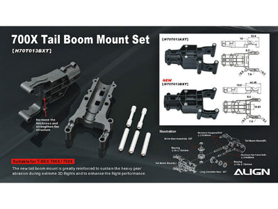 Align T-Rex 700X Tail Boom Mount Set : H70T013BXT