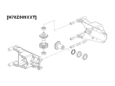 Align T-Rex 700 Tail Drive Gear Spacer : H70Z009XXT