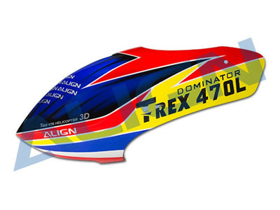 Align T-Rex 470L Painted Canopy (Red/Blue) : HC4703T
