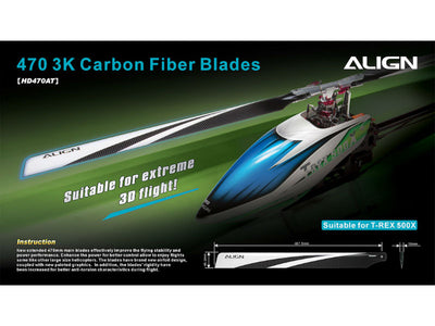 Align 470 Carbon Fiber Blades (Seconds)