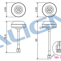 Align 5.8Ghz Circular Polarized Gain Antenna (Rx/Tx) : HEP00012T