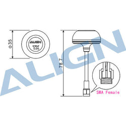 Align 5.8G Circular Polarized Gain Antenna TX Set (HEP00014)
