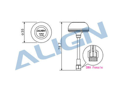 Align 5.8G Circular Polarized Gain Antenna TX Set (HEP00014)