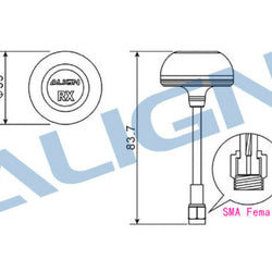 Align 5.8Ghz Circular Polarised Gain Antenna Rx Set : HEP00015T