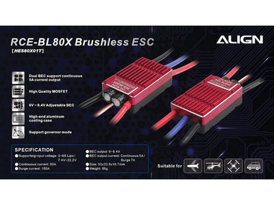 Align RCE-BL80X Brushless ESC : HES80X01T
