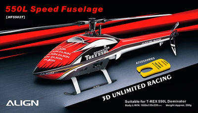 Align T-Rex 550L Speed Fuselage - Red/White : HF5503T