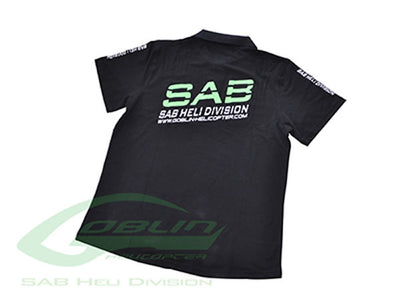 SAB HELI DIVISION Black Polo Shirt - Size S : HM027-S