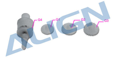 Align DS150/155 Servo Gear Set : HSP15001T