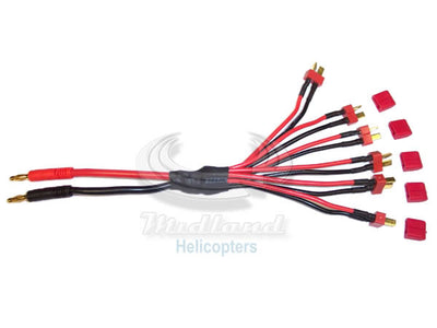 T-PLUG X6 PARALLEL CABLE WITH 5 CAPS SILICONE WIRE