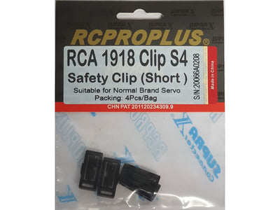 RCProPlus Servo Clip Short (4 pcs for standard servo plugs) : RCA1918CS
