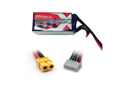 ManiaX 1500mAh 4S-14.8V 130C FPV lipo battery : MX1500-4S-130