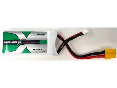 Maniax 11.1V 1000mah 30C Lipo Battery Pack : MX1000-3S-30