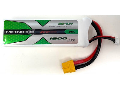 ManiaX 11.1V 1800mah 35C Lipo Battery Pack : MX1800-3S-35