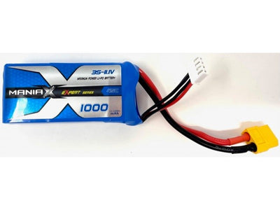ManiaX 11.1v 1000mah 45C Lipo Battery Pack : MX1000-3S-45