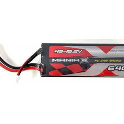 ManiaX 15.2V 6400mah 100C HV Car Lipo Pack : MX6400-4SHV-100