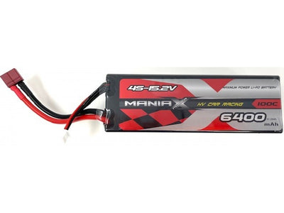 ManiaX 15.2V 6400mah 100C HV Car Lipo Pack : MX6400-4SHV-100