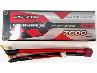 ManiaX 7.6V 7600mah 100C HV Car Lipo Pack : MX7600-2SHV-100