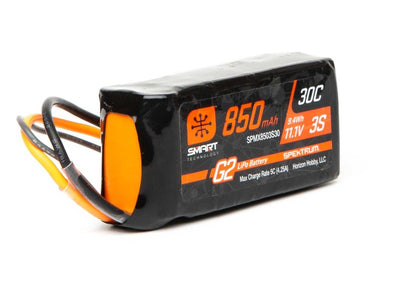 Spektrum 11.1V 850mAh 3S 30C Smart LiPo Battery G2: IC2 : SPMX8503S30