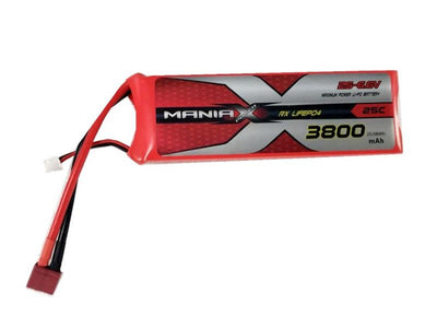 ManiaX 3800mAh 25C 2S 6.6V LiFePO4 : MX3800-2SL4-25