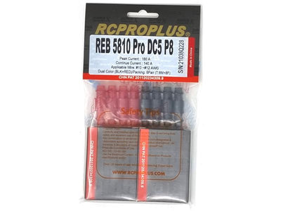 RCPROPLUS PRO 5mm (8M, 8F, Black/Red Housing) : REB5810PRODC5P8