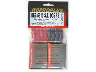 RCPROPLUS PRO 5mm Solderless (8M, 8F, Black/Red Housing) : REB5810STDC5P8