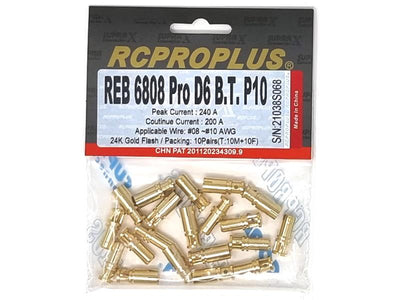RCPROPLUS PRO D6 6mm Connector Only : REB6808PROD6BTP10