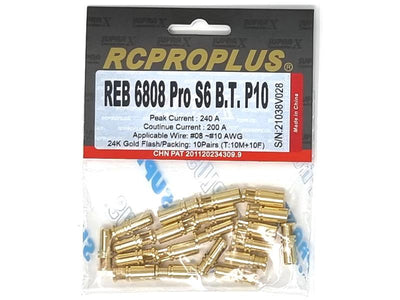 RCPROPLUS PRO S6 6mm Connector Only (10M, 10F) : REB6808PROS6BTP10