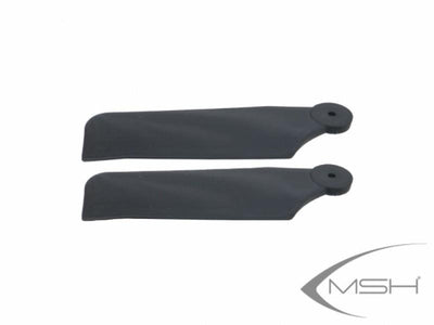 MSH 380 Rigid Tail Blade Black XLPower : MSH41181-1