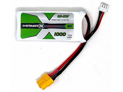ManiaX 7.4v 1000mah 30C Lipo : MX1000-2S-30