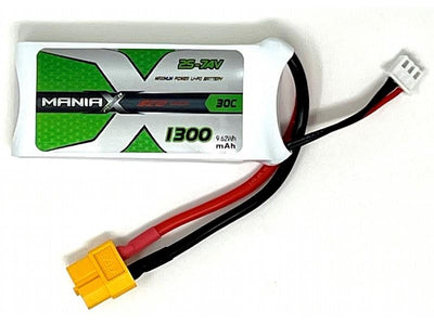 ManiaX 7.4V 1300mah 30C Lipo : MX1300-2S-30