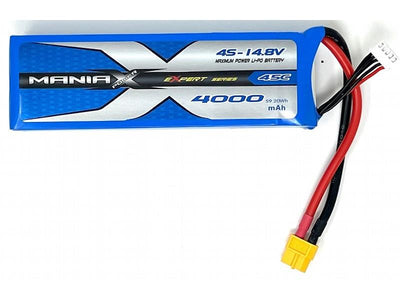ManiaX 14.8V 4000mah 45C Lipo : MX4000-4S-45