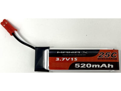 ManiaX 3.7v 520mah 25C Lipo w/BEC : MX520-1-25