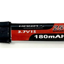 ManiaX 3.7v 180mah 25C Lipo w/MCX Plug : MX180-1-25