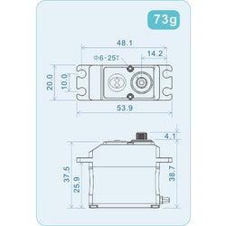 Theta Razor C1 NFC HV Brushless Servo - Black : TS-RC1B