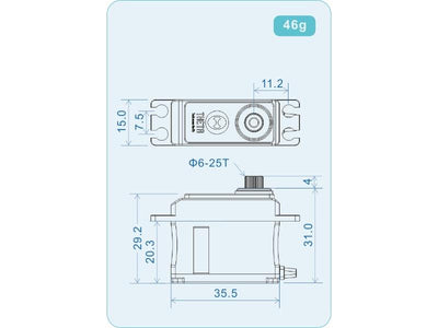 Theta Sabre C1 NFC HV Mini Brushless Servo : TS-SC1