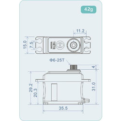 Theta Sabre T1 NFC HV Mini Brushless Servo : TS-ST1 - Midland Helicopters
