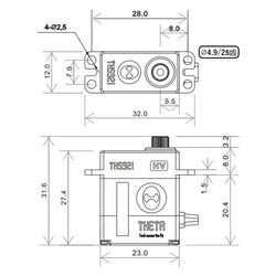 Theta THS921 HV Micro Coreless Servo : TS-THS921