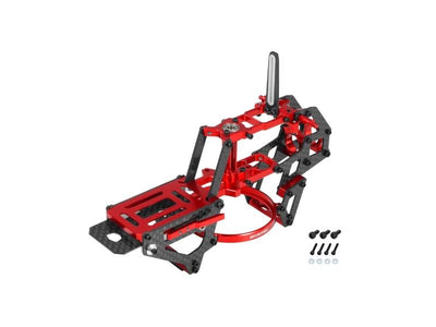 Aluminium/Carbon Fibre Main Frame (RED) - OMP Hobby M2 V2/EXP : MH-M2EX105