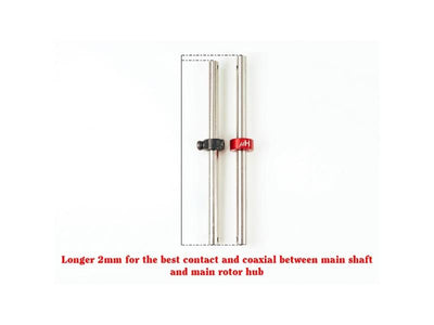 Precision CNC Titanium Main Shaft/Collar Set (RED) - BLADE INFUSION 180 : MH-I180166T